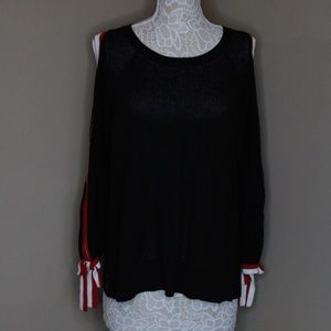 Knit Cold-Shoulder Top